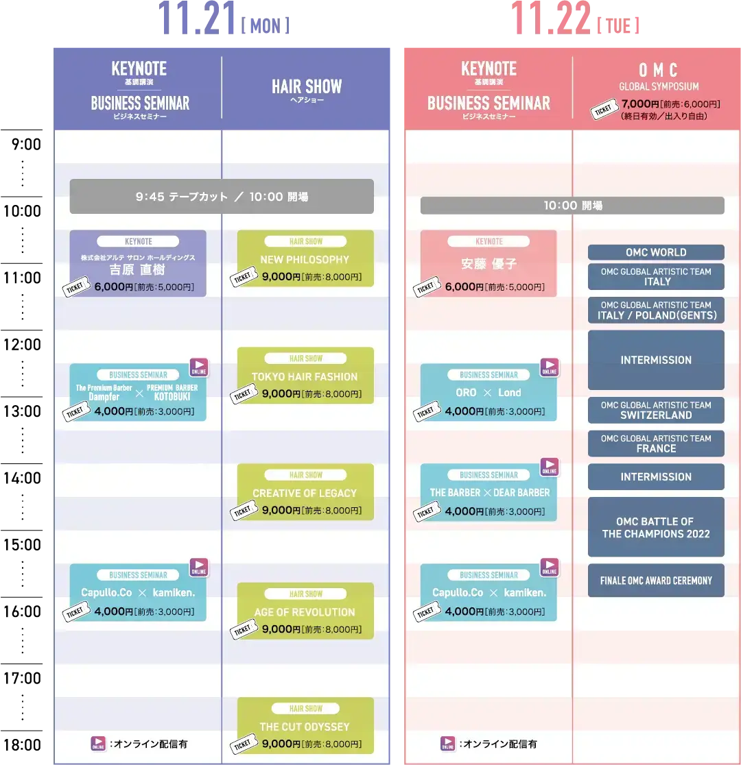 TIME SCHEDULE